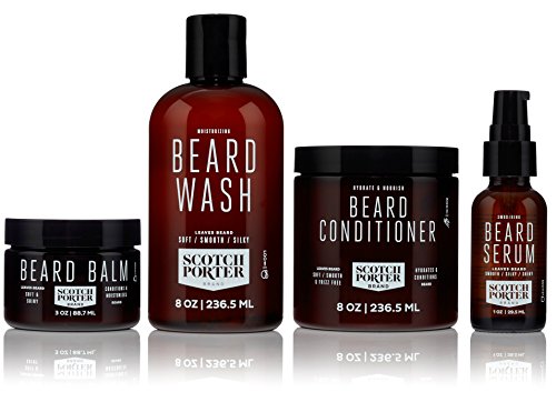 Beard Collection. MenÃ¢â‚¬s Beard Kit with Premium Beard Wash Conditioner Balm and Smoothing Serum (3 month supply