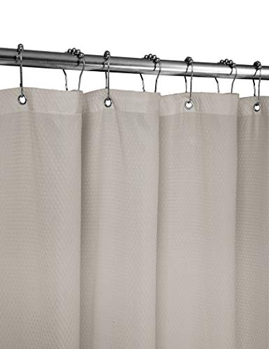 home queen Waffle Weave Mold Resistant Shower Curtain,Anti-Mildew Heavy Duty Liner,Waterproof Bathroom Curtain Liner,with Bottom Magnets and Reinforced Grommets,72 W x 72 L Inches,Taupe