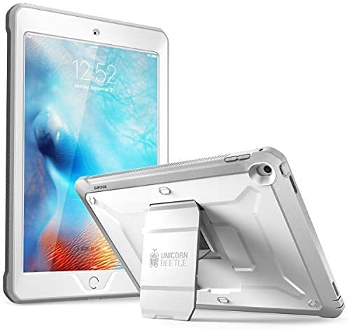 SUPCASE Unicorn Beetle Pro Series Case Designed for iPad 9.7 2018 / 2017, with Built-In Screen Protector & Dual Layer Full Body Rugged Protective Case for iPad 9.7 5th / 6th Generation (White)