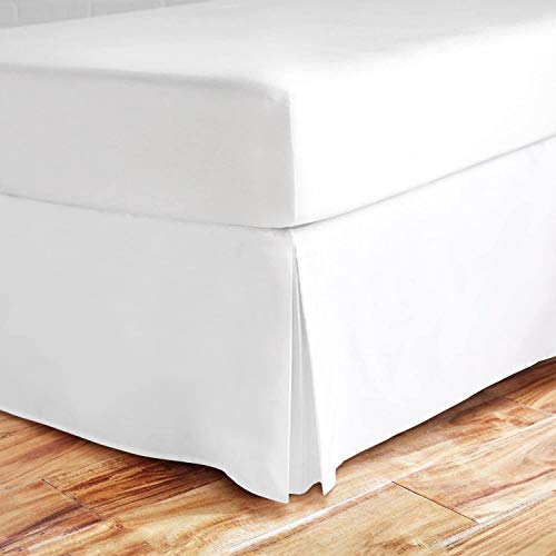 Book Cover Zen Bamboo Ultra Soft Bed Skirt - Premium, Eco-friendly, Hypoallergenic, and Wrinkle Resistant Rayon Derived From Rayon Dust Ruffle with 15-inch Drop King / White