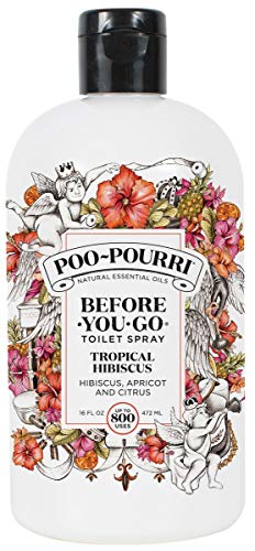 Book Cover Poo-Pourri Before-You-go Toilet Spray Refill (Sprayer not Included), Tropical Hibiscus Scent, 16 Fl Oz