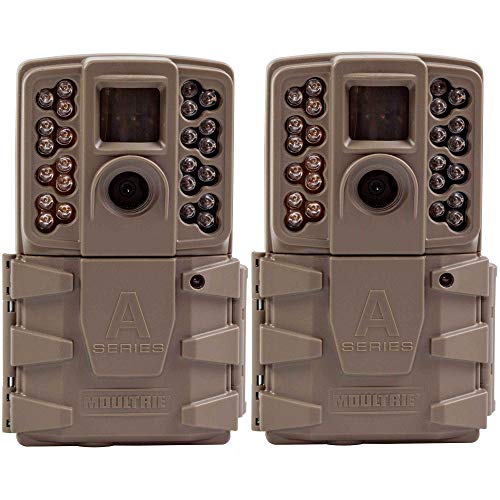Moultrie A-30 12MP 60' HD Video Low Glow Infrared Game Trail Camera (2 Pack)