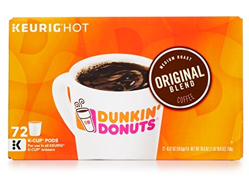 Dunkin Donuts Keurig Single-Serve K-Cup Pods - Medium Roast Single Serve 72 Count (72 K-Cups)