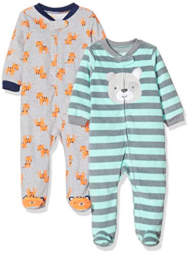 Book Cover Simple Joys by Carter's Baby Boys' 2-Pack Fleece Footed Sleep and Play
