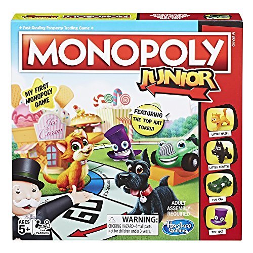 Book Cover Hasbro Monopoly Junior Board Game, Ages 5 and up (Amazon Exclusive)