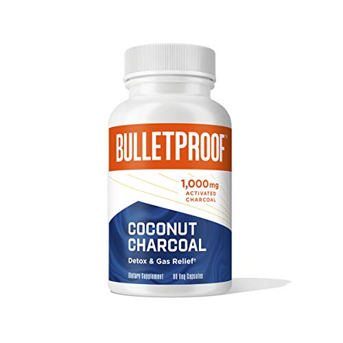 Book Cover Bulletproof Activated Charcoal, 100% Coconut, Heartburn and Gas Relief, 90 Capsules