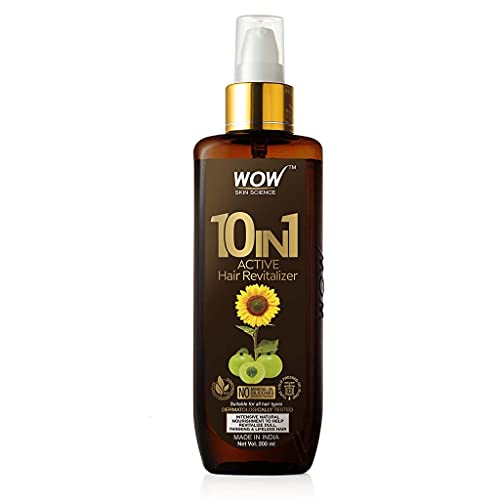 Wow Skin Science 10 in 1 Natural Leave in Conditioner Spray - Leave in Conditioner for Dry Damaged Hair - Leave in Conditioner Hair Detangler Spray - Women & Mens Leave in Conditioner for Curly Hair