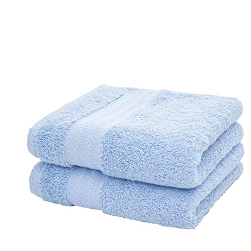Book Cover Ultra Soft Cotton Hand Towel ( Blue, 2-Pack, 14