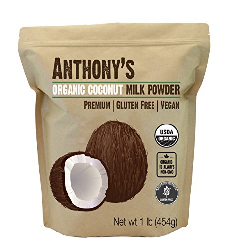 Book Cover Anthony's Organic Coconut Milk Powder, 1lb, Gluten Free, Vegan & Dairy Free