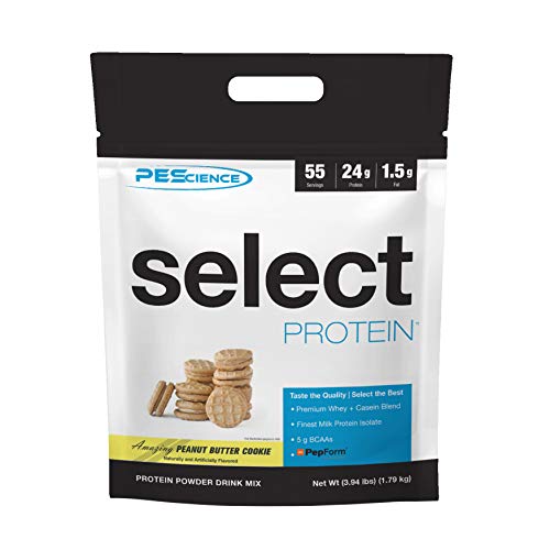 PEScience Select Low Carb Protein Powder, Peanut Butter Cookie, 55 Serving, Keto Friendly and Gluten Free