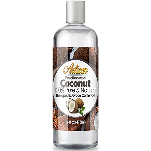 Fractionated Coconut Oil - 16oz (Ounce) Bottle (100% Pure & Natural) - Perfect Carrier Oil for Diluting Essential Oils - Work Great as a Massage Oil, Skin Moisturizer, and More!
