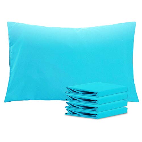 Book Cover NTBAY Queen Pillowcases Set of 4, 100% Brushed Microfiber, Soft and Cozy, Wrinkle, Fade, Stain Resistant with Envelope Closure, 20