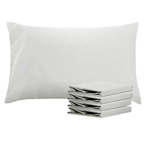 Book Cover NTBAY Queen Pillowcases Set of 4, 100% Brushed Microfiber, Soft and Cozy, Wrinkle, Fade, Stain Resistant with Envelope Closure, 20