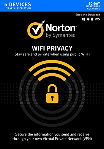 Book Cover Norton WiFi Privacy â€“ Secure VPN â€“ Up to 5 Devices [Key Card]