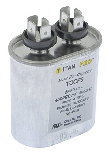 Motor Run Capacitor, 5 MFD, 2-3/4 in. H