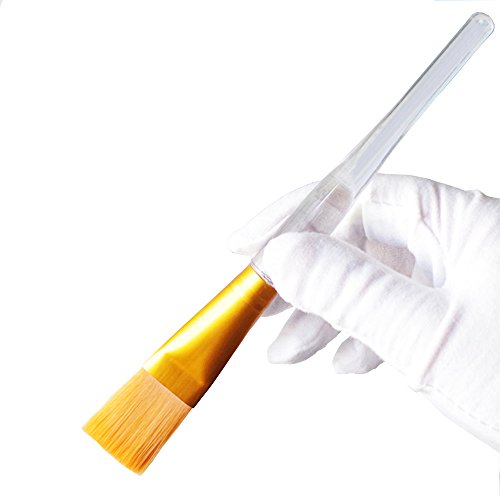 Facial Mask Brush - Premium Soft Face Brushes Mask Applicator for Applying Clay Mask Eye Peel Serum or DIY Needs (an Brush/Gold)