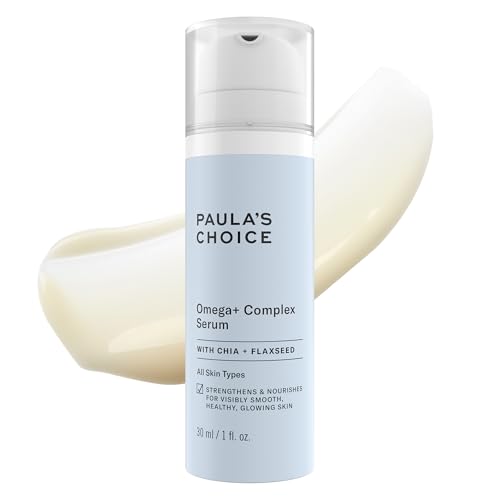 Paula's Choice Omega+ Complex Serum with Hyaluronic Acid, Fatty Acids & Ceramides, Lightweight Hydration for Fine Lines & Wrinkles and Dryness, Fragrance-Free & Paraben-Free, 1 Fl Oz
