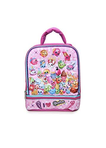 Book Cover Shopkins Dual Compartment Insulated Pink Lunch Bag