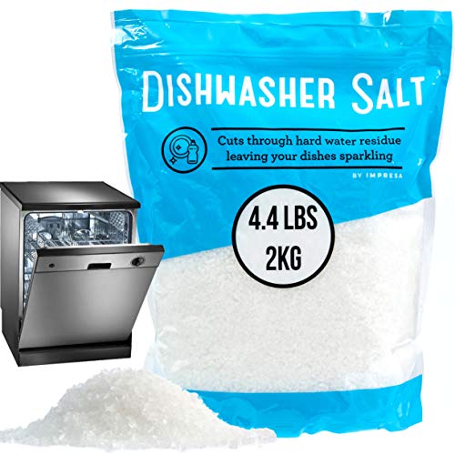 Book Cover 4.4 LB Dishwasher Salt/Water Softener Salt - Compatible with Bosch, Miele, Whirlpool, Thermador and More (2 KG)