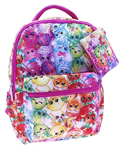 Book Cover Shopkins 16 Backpack with Zipper Case