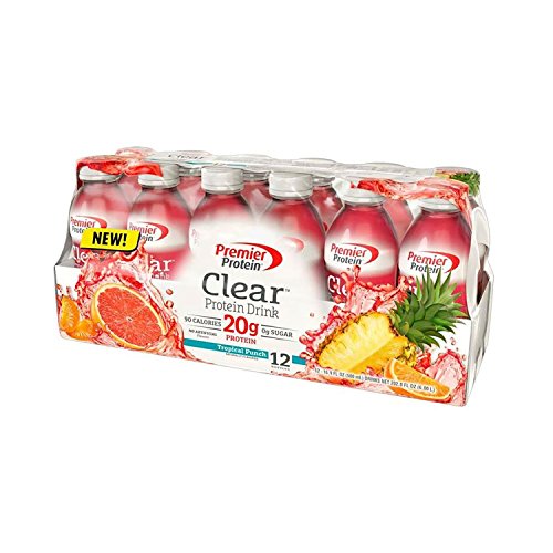 Premier Protein Clear Protein Drink, Tropical Punch (16.9 fl. oz., 12 pk.) (pack of 2)