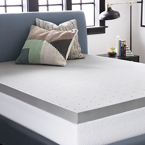 Book Cover Lucid 3 Inch Mattress Topper King – Memory Foam – Bamboo Charcoal Infusion – Cooling Ventilation – Hypoallergenic – CertiPur Certified Foam