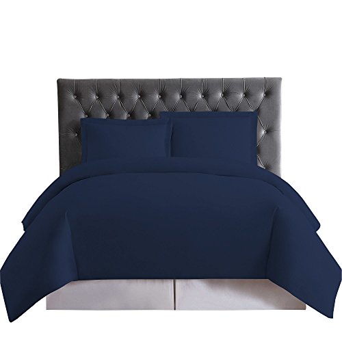 Gray Eagle Bedding Company Super King California King Oversized 3 Piece Duvet Cover Set (120" x 98") (Navy Blue)