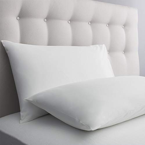 Kotton Culture Set of 2 Pillowcase Set 100% Egyptian Cotton 600 Thread Count Pillow Cover Protector Premium Hotel Quality Bedding (Queen/Full, White)