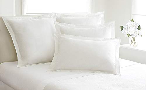 Kotton Culture Set of 2 Pillow Shams Set 100% Egyptian Cotton 600 Thread Count Premium Hotel Quality Bedding (King/Cal King, White)