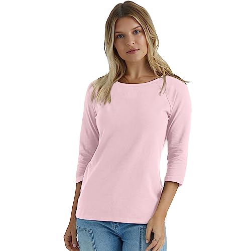 Hanes Women's Raglan Sleeve Stretch Cotton Crewneck Tee