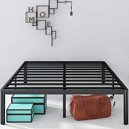 Book Cover Zinus Van 16 Inch Metal Platform Bed Frame with Steel Slat Support / Mattress Foundation, Twin