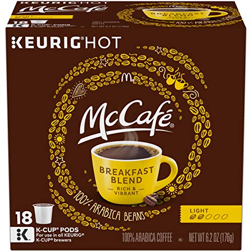 Book Cover McCafe Breakfast Blend Keurig K Cup Coffee Pods (72 Count, 4 Boxes of 18)