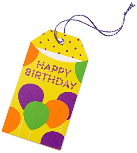 Book Cover Amazon.com $20 Gift Card in a Birthday Balloons Gift Tag