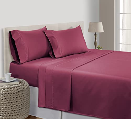Book Cover CHATEAU HOME COLLECTION 100% Egyptian Cotton Sheets King Size, 800 Thread Count, 4 Piece Sheet Set, Bed Sheets, Solid Sateen Weave, Cotton Sheets, 16