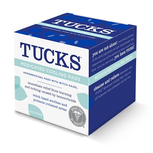 Book Cover Tucks Cooling Pads, Medicated, 100 Count
