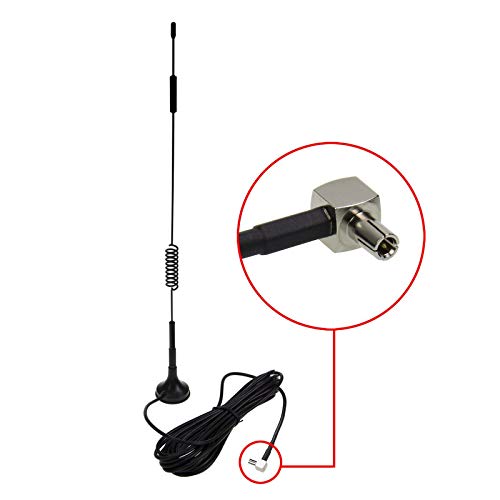 TS9 Connector Antenna 7DBi High Gain 4G LTE CPRS GSM 3G 2.4G WCDMA Omni Directional Antenna with Magnetic Stand Base 5m RG174 Extension Cable for Wifi Router Mobile Broadband Outdoor Signal Booster