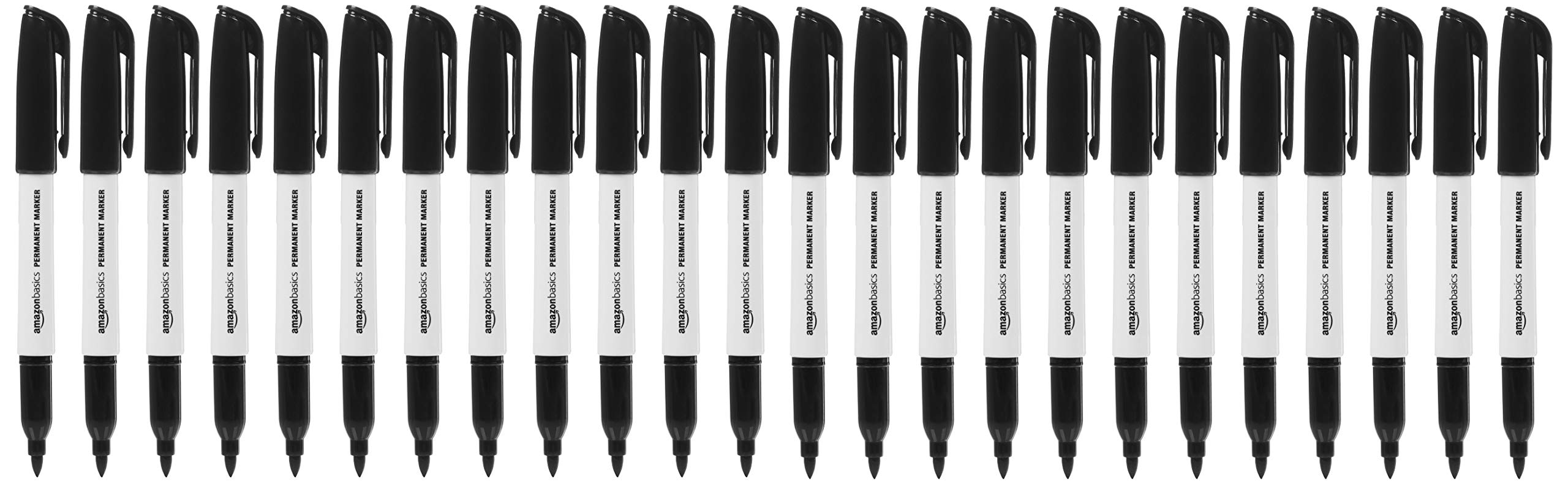 Book Cover Amazon Basics Fine Point Tip Permanent Markers, Black, 24-Pack Black 1 Count (Pack of 24) Markers