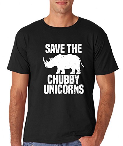 AW Fashions Save The Chubby Unicorn - Funny Quote Tees Hipster Men's T-Shirt