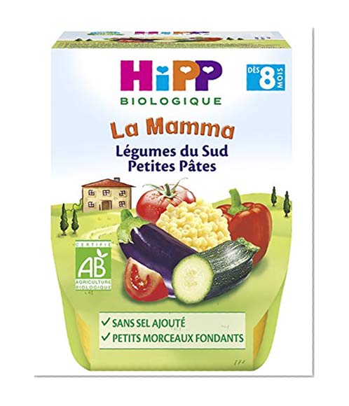 Hipp Biologique Légumes du Sud Petites Pâtes la Mamma Dès 8 Mois 8 Bols de 190 g