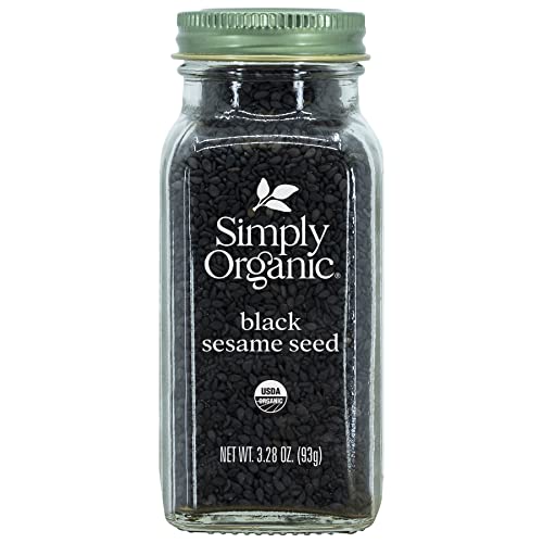 Book Cover Simply Organic Whole Black Sesame Seed, Certified Organic | 3.28 oz | Sesamum indicum