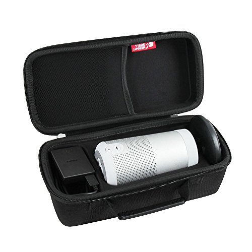 Book Cover Hermitshell Hard EVA Travel Triple Black Case Fits Bose SoundLink Revolve Bluetooth Speaker and Charging Cradle