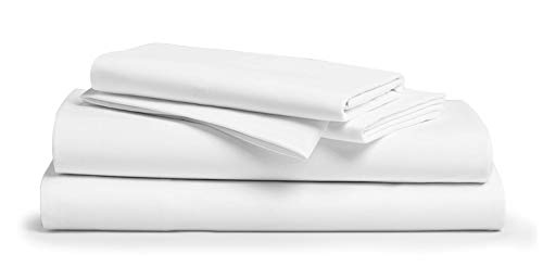 Book Cover Pure Egyptian King Size Cotton Bed Sheets Set (King, 800 Thread Count) White Sheets and Pillow Cases (4 Piece) â€“ Egyptian Cotton Sheets King Size Bed- Sateen Weave Sheets - 18â€ King Deep Pocket Sheets