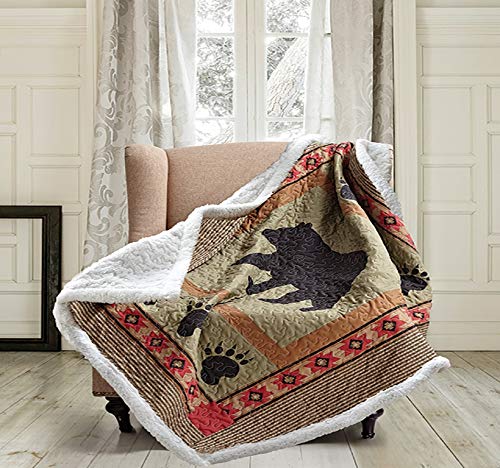 Book Cover Quilted Sherpa Throw Blanket by Virah Bella - 50