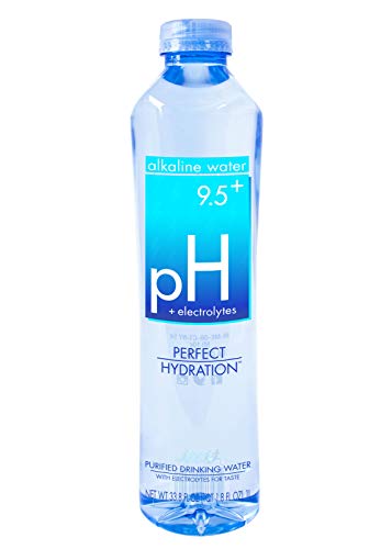 Book Cover Perfect Hydration Alkaline Electrolyte Enhanced Water, pH 9.5+, 33.8 Fl. Oz (Pack of 12)