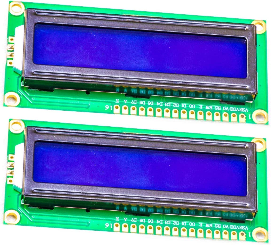 Book Cover LGDehome 2 Pack HD44780 1602 LCD Display Module DC 5V 16x2 Character Blue Blacklight
