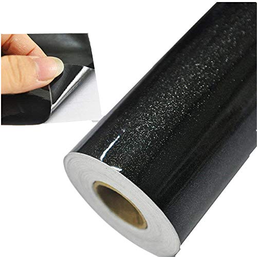 BILLION WALL HOOM Peel-Stick Pearl Black Contact Paper Film, Vinyl Self Adhesive Counter Top 24in x 6.56ft