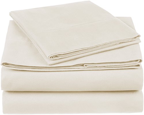 Amazon Brand â€“ Pinzon 300 Thread Count Organic Cotton Bed Sheet Set - Twin XL, Natural