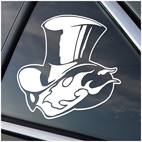 Book Cover Persona 5 Phantom Thieves Car Decal Sticker (Cars, laptops, Windows) (White)