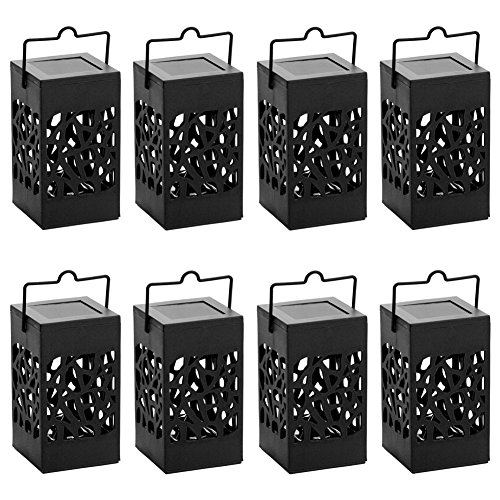 Twinkle Star 8 Pcs Hanging Solar Lantern with Handle Umbrella Solar Lantern Waterproof Solar Landscape Lantern