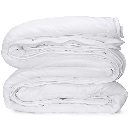 Book Cover Celeep Thin Duvet Insert (86 x 86 Inches) - White, All Season Down Alternative Comforter Insert, Hypoallergenic, Soft, Plush Microfiber Fill, Machine Washable, Queen Size